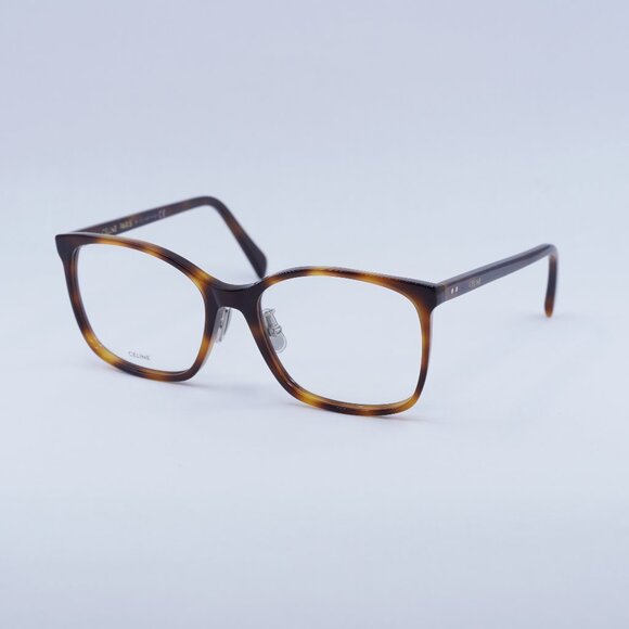 Celine CL50027J 056 Eyeglasses  Light Havana 55mm Square Frame - Picture 1 of 9